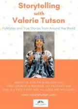 Storytelling with Valerie Tutson at First Church in Windsor